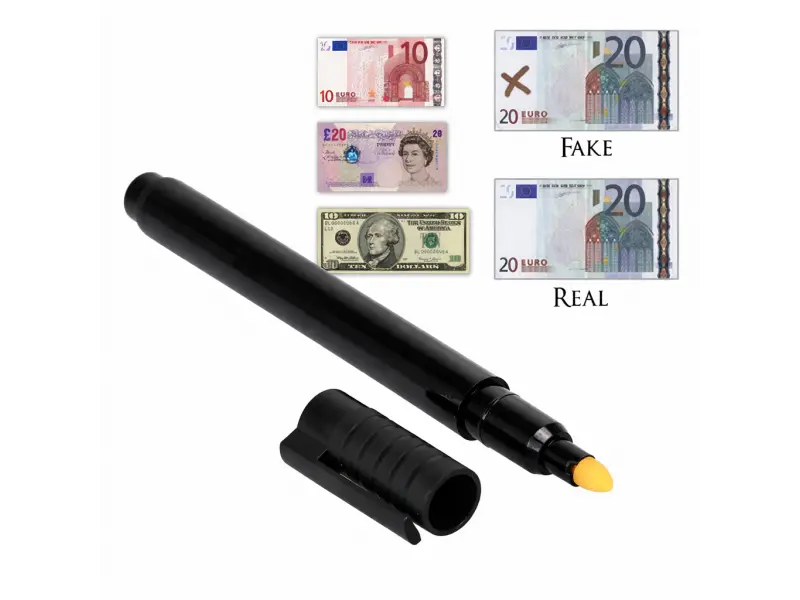 Маркер за фалшиви евро банкноти, черен - 3283